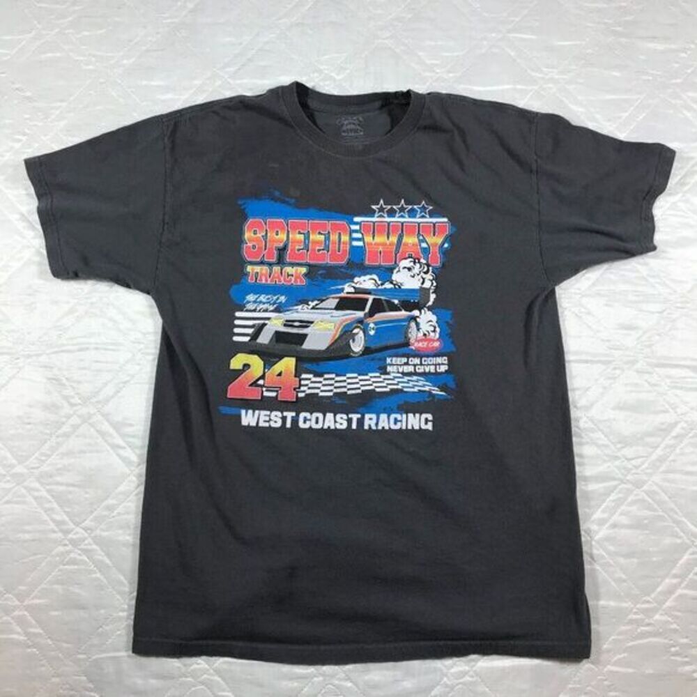 Vintage Speed Way‎ Track black Call Your Mother T shirt Large